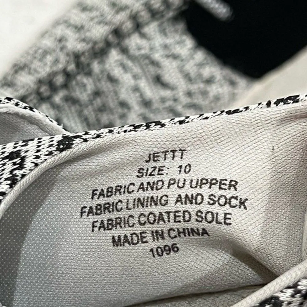 Madden NYC Jett Knit Saddle Sneaker Size 10 Black - Image 10