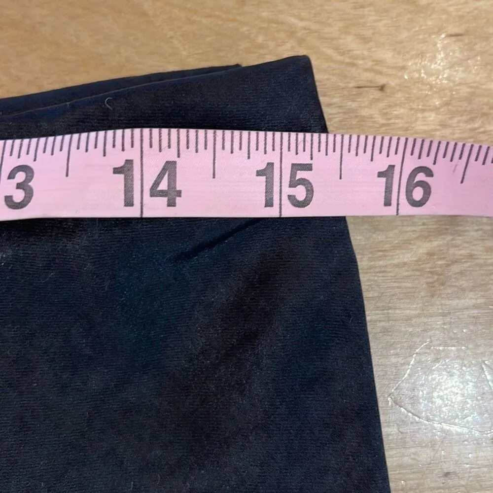 Ee:some‎ USA Women’s Flat Front Pull On Side Slit Satin Flared Skirt Black Large - Image 6