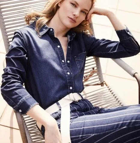 Current/Elliott Current Elliot Cropped Stripe Jeans - Image 4