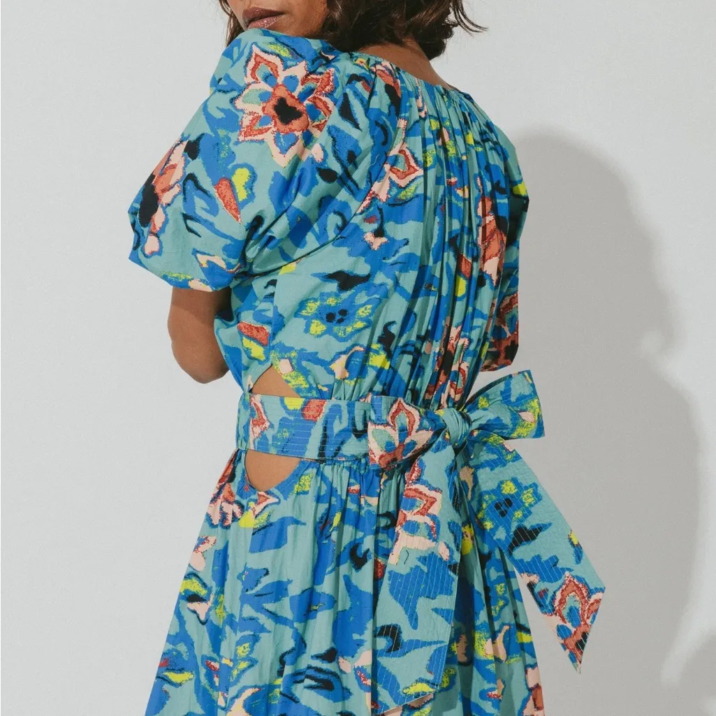 Cleobella Misha maxi dress puff sleeve calypso sz M - Image 4