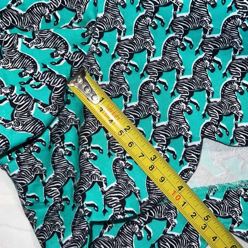 Crown & Ivy size 12 womens shorts with scalloped edge and zebra print safari - Image 7