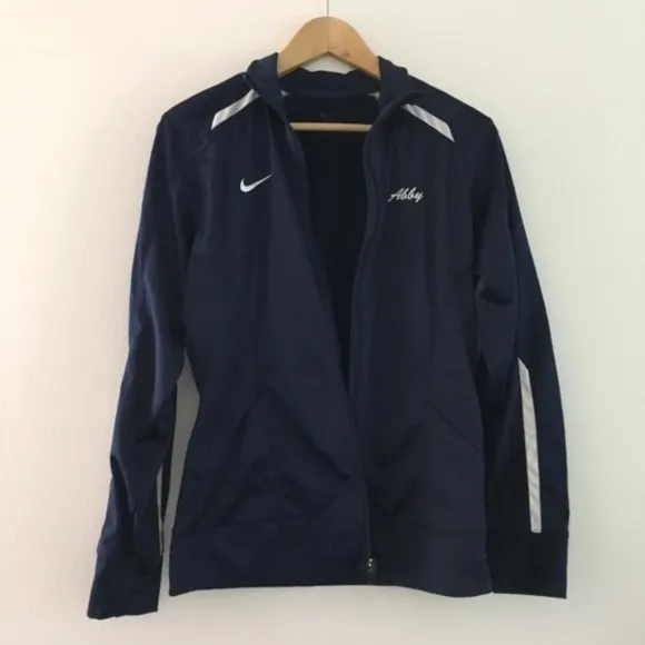 Nike Women's Overtime Navy Blue Athletic Jacket Full Zip‎ Up Size M Athletic - Image 2