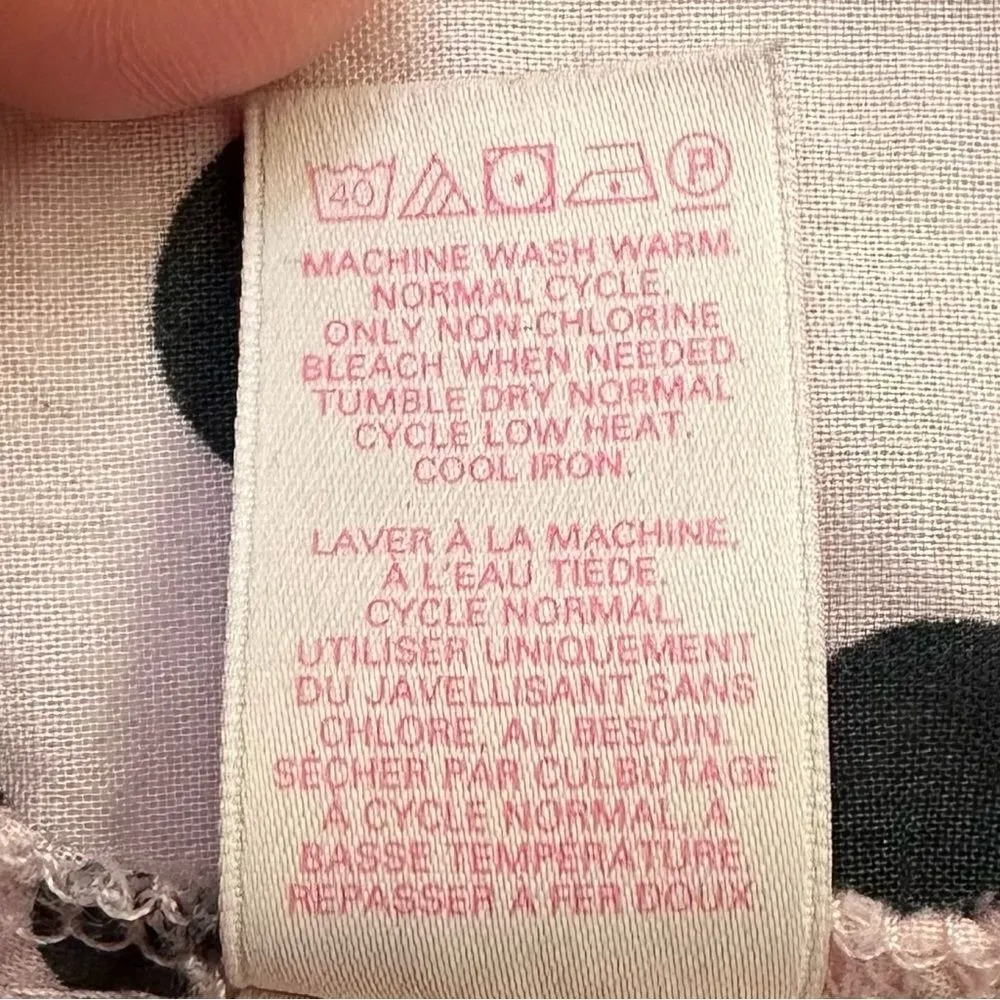 Victoria’s Secret Pink Black Polka Dot Button Down Pajama Top - Image 10