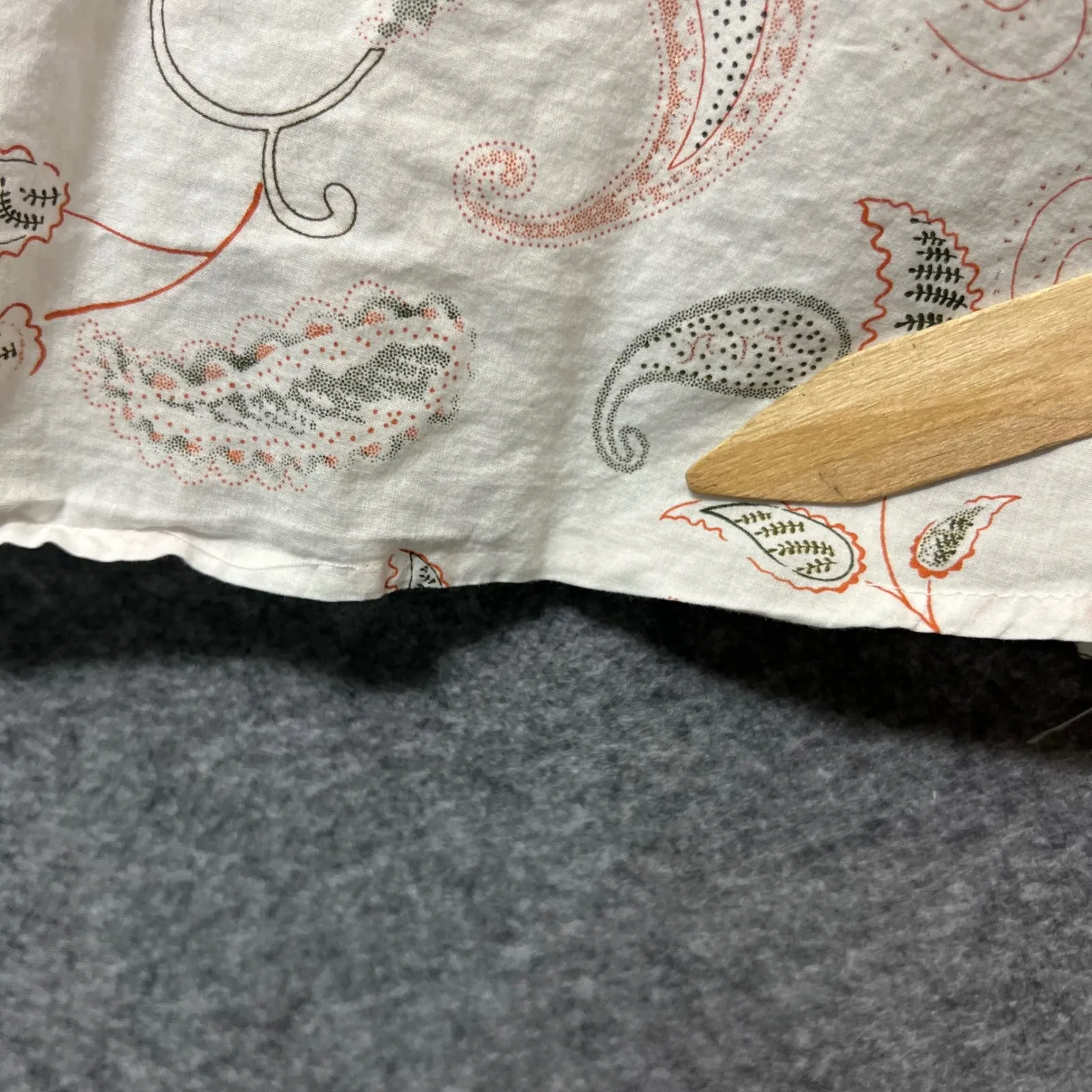 Y2K Vintage Papaya Paisley Skirt Women's M White Pink Boho A - Image 8