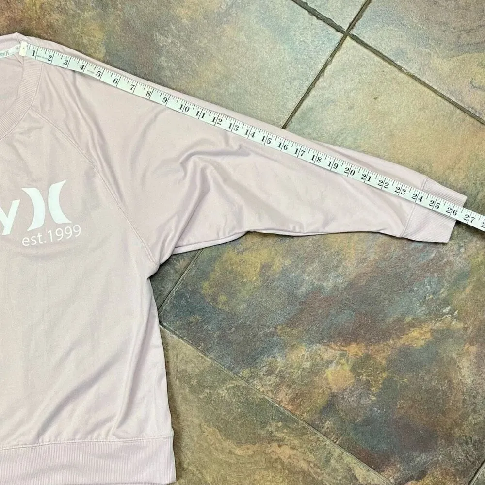 Hurley Light Pink Dolman Sleeve Sweatshirt Large - Image 8