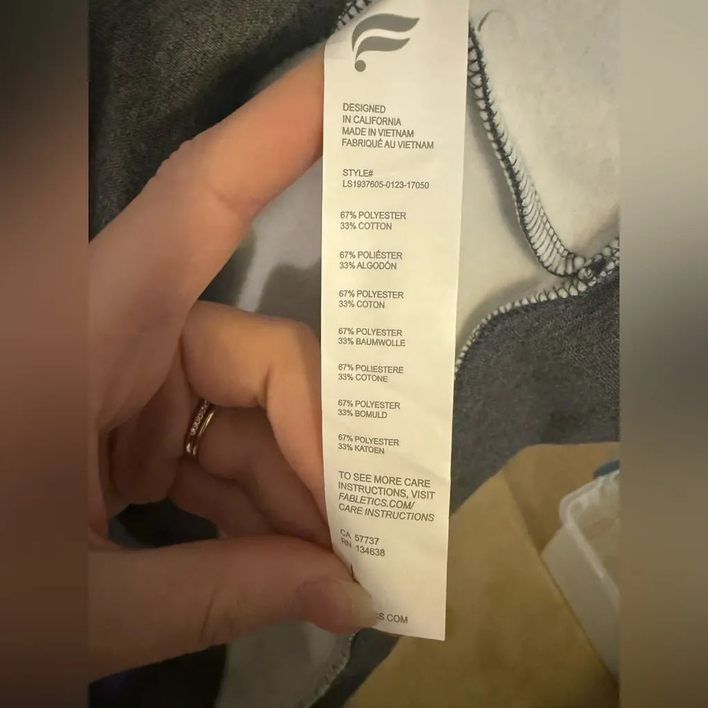 Fabletics Zaylee Funnel Neck Tunic Gray Large Athletic Sweatshirt Pullover - Image 7