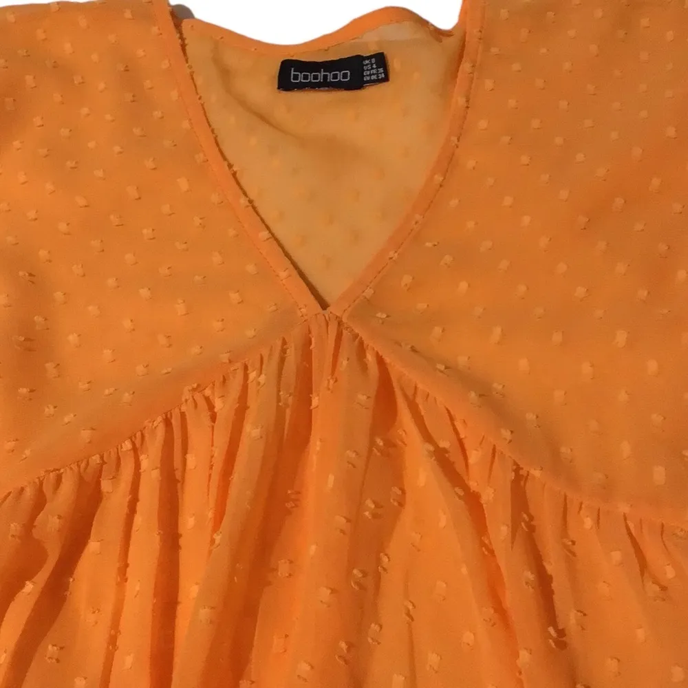 Boohoo BOHO Style Apricot BabyDoll Top EUC! - Image 3