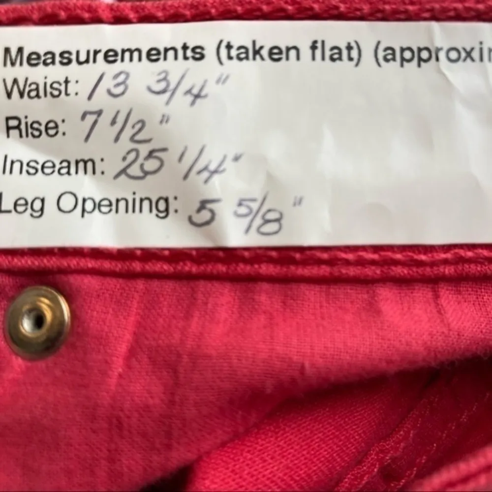 BDG Pink Denim Stretch Cropped Skinny‎ Jean Low Rise Size 26 - Image 6