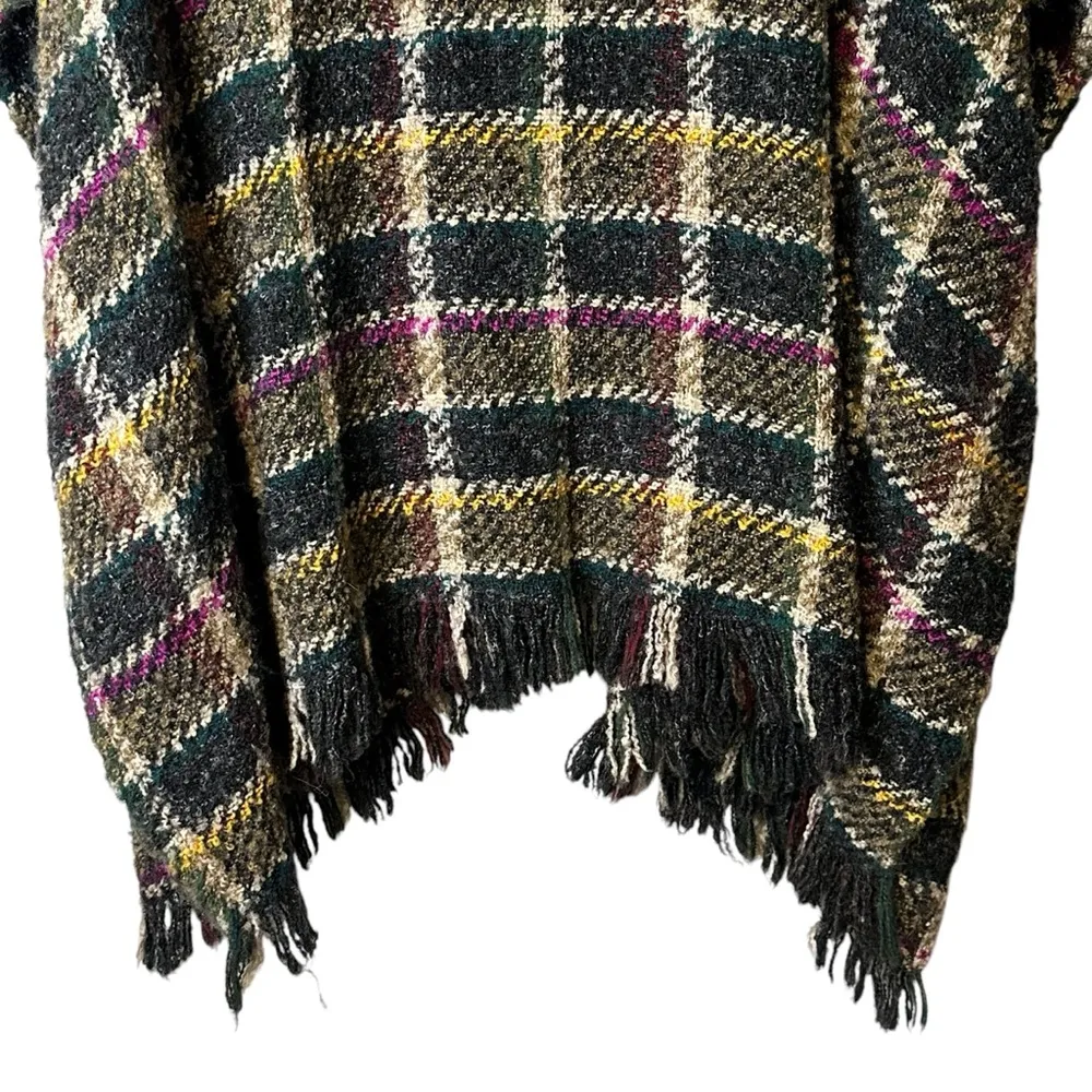 Boyne Valley Weavers Plaid Wool Fringed Shawl‎ Handcrafted in Ireland Womens OS Blue Size undefined - Image 8