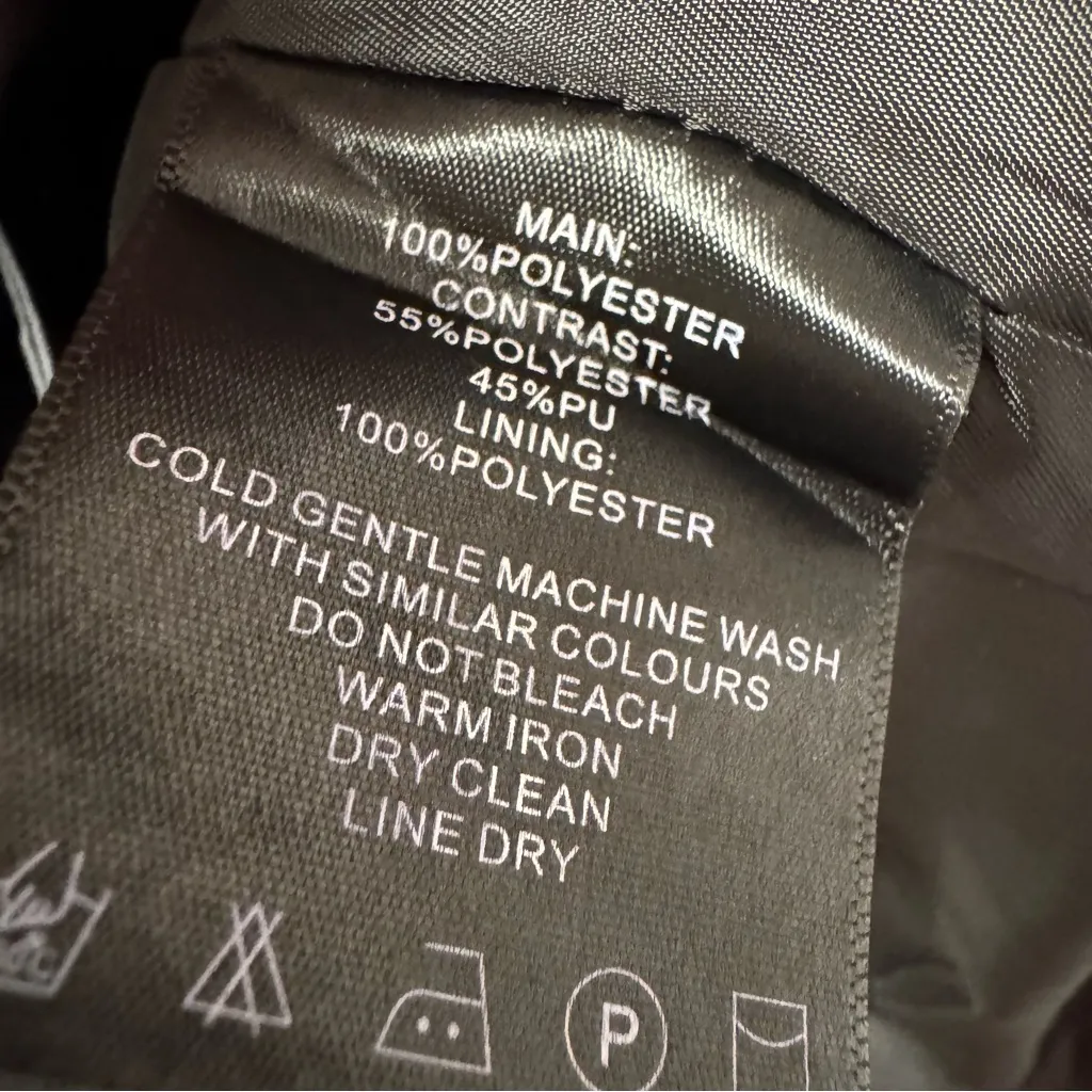 NEW Maniere De Voir Oversized Satin Blazer Long Sleeve Mini Dress Black UK 16 - Image 9