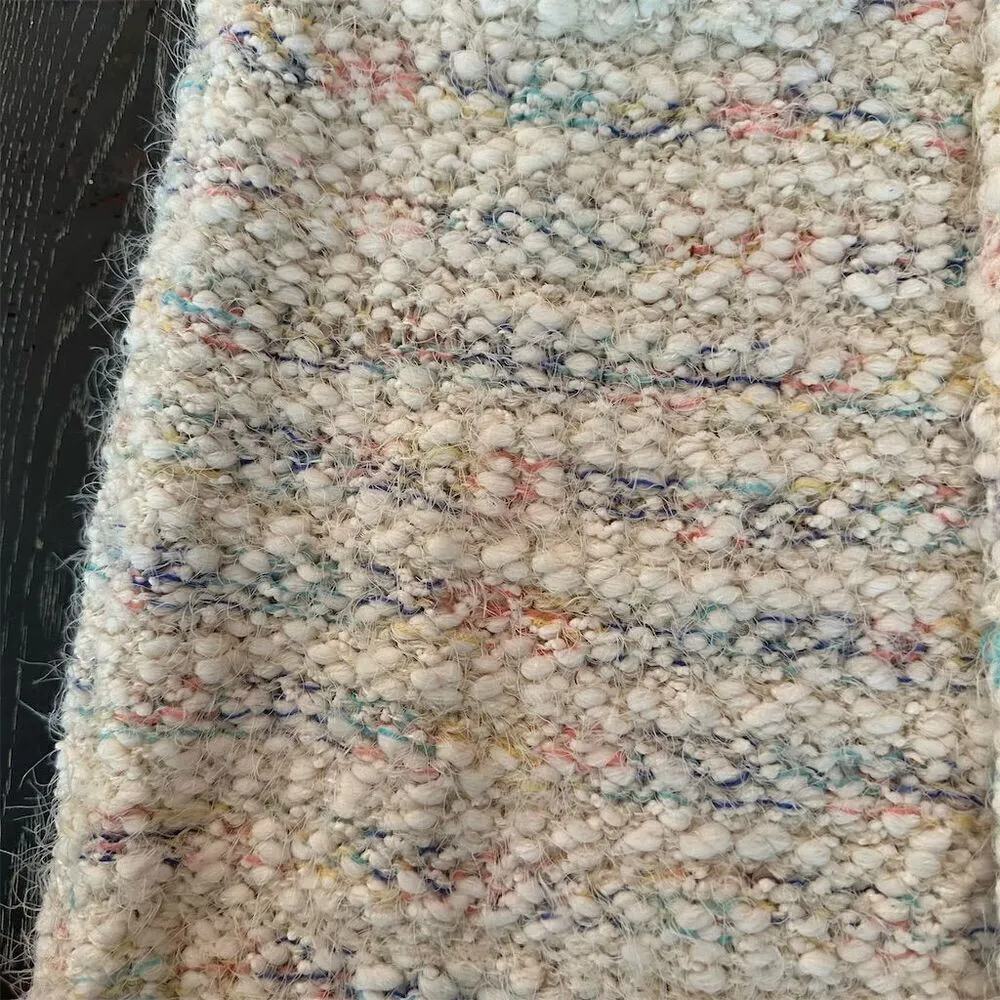 Gilli Chenille Open Front Cardigan Sweater Tan Speckled Pockets Women's Size M Pink Size M - Image 6