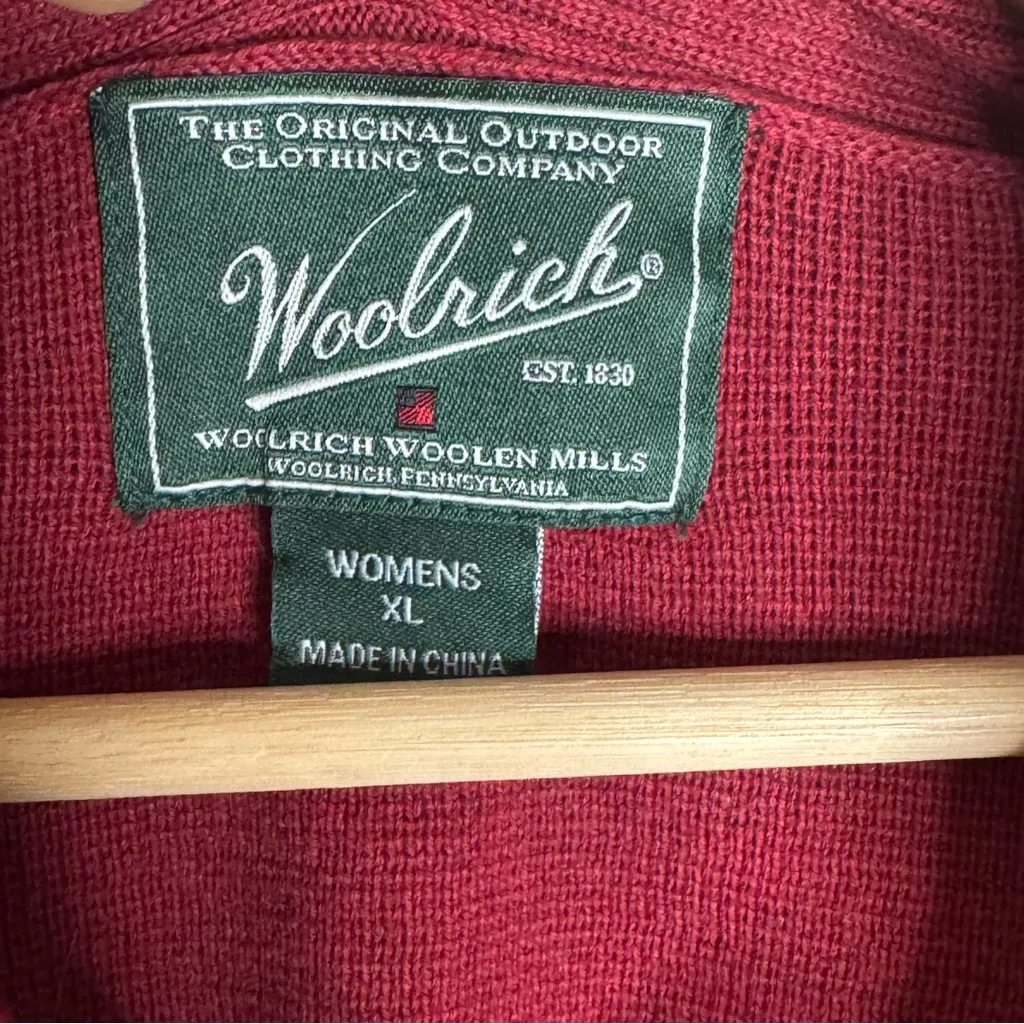 Woolrich Aztec Southwest Seneca Cardigan zip up Sweater jacket cotton size XL - Image 5