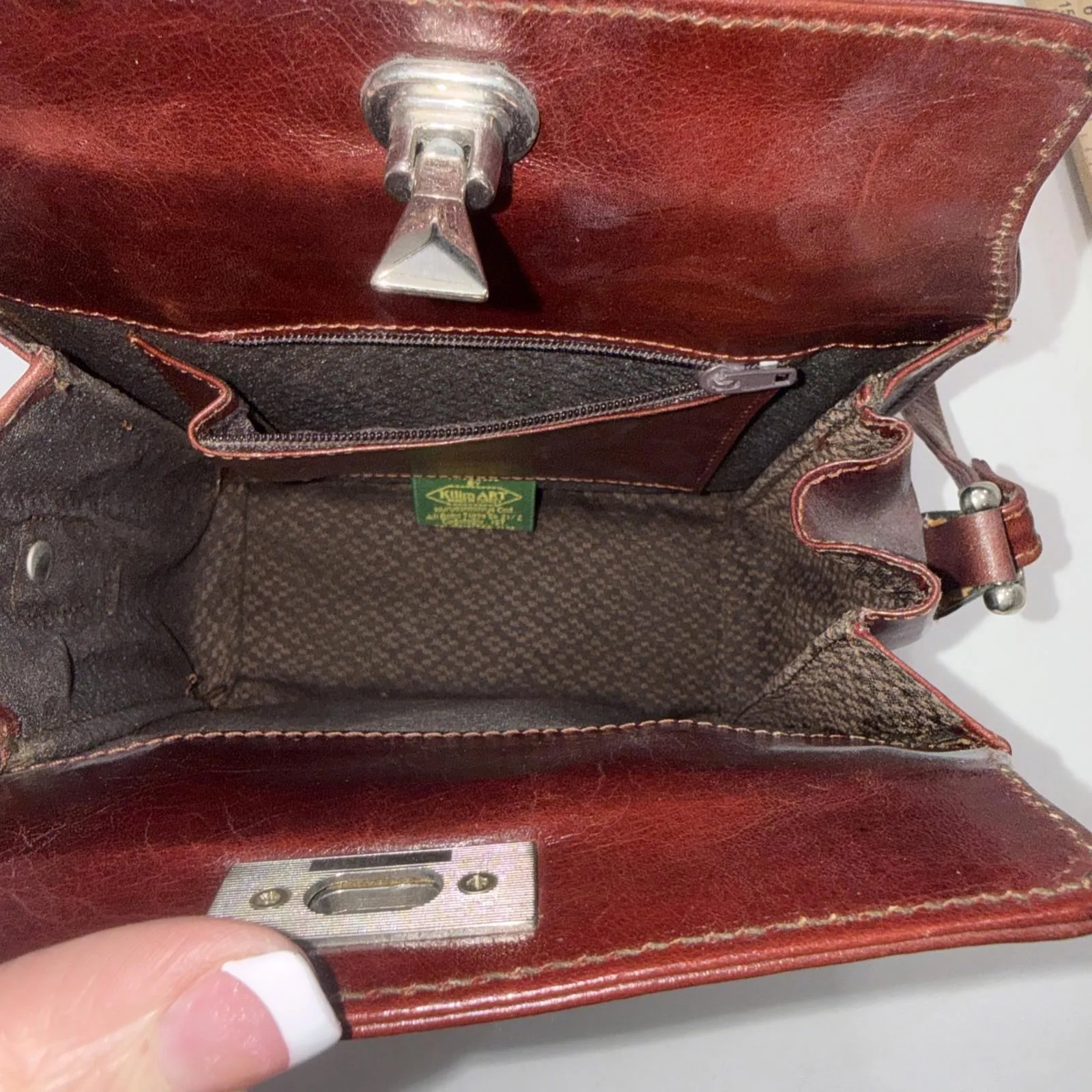 Vintage Kilim Crossbody Handbag Rug Tapestry Turkish Leather Bag Organizer - Image 7