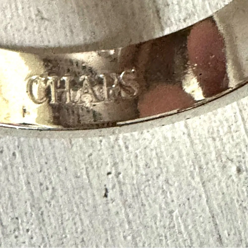 CHAPS  Yellow and white hoop earrings - Image 7