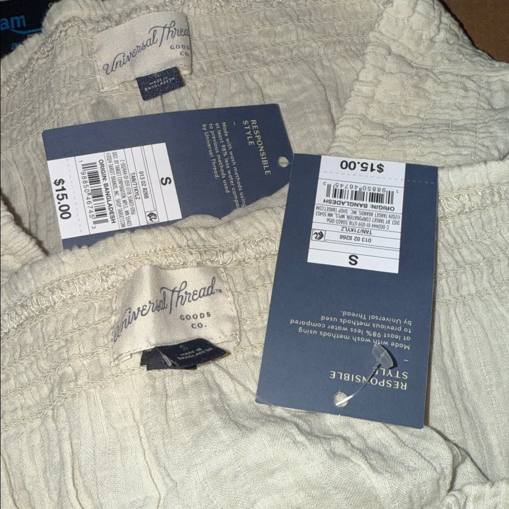 2 Women's Crinkle Gauze Tube Top Universal Thread NWT Size small - Image 3