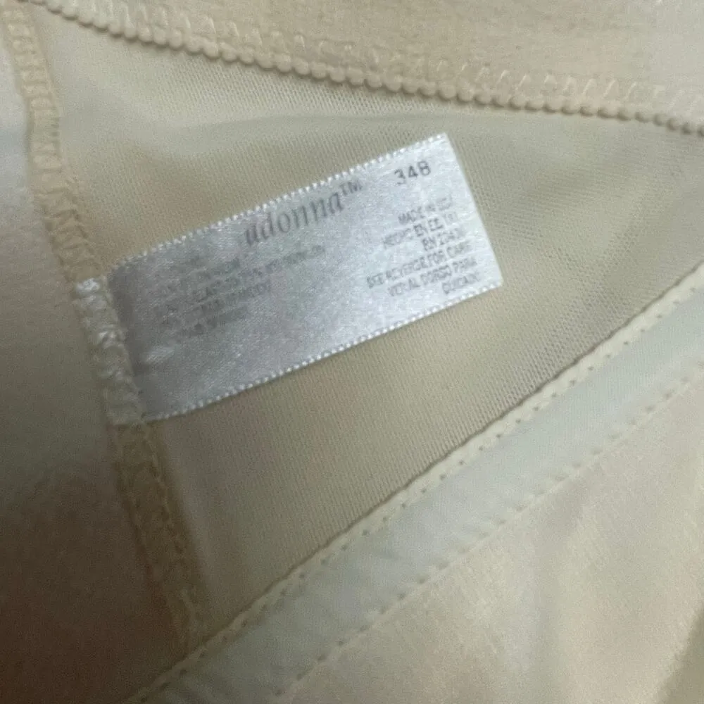 Vintage Adonna Longline Bra 34B Champagne Backless Strapless Fully Padded NEW - Image 4