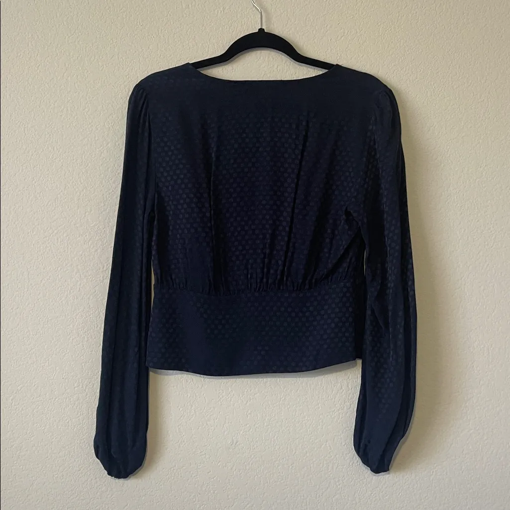 Sanctuary Navy Button-Front Blouse - Image 5