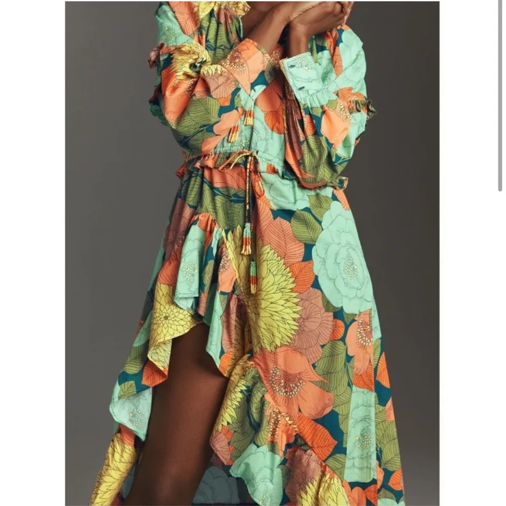 Farm Rio Long-Sleeve Floral Midi Dress - Image 2