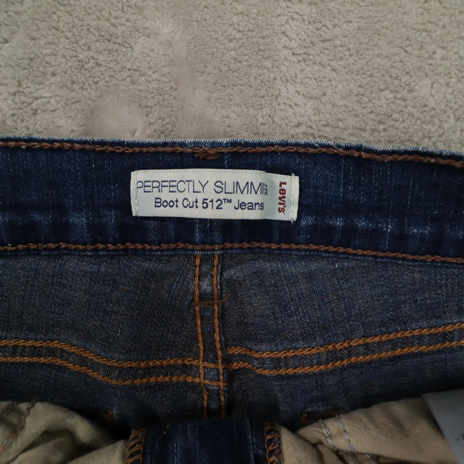 Levi's Y2K Perfectly Slim 512 Bootcut Denim Jeans Blue Women's 12M Stretch - Image 3