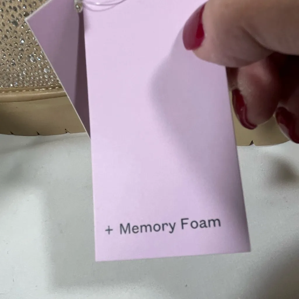 Wild Fable Missy Women's Rhinestone Winter Boots Faux fur lining Tan Sz 9 - Image 9