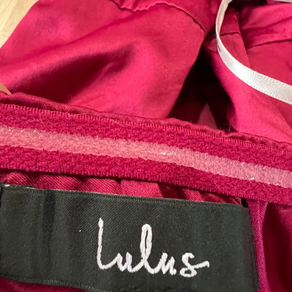 Lulus Draped Special Occasion Prom Homecoming Dress Berry Red Size XS NWOT - Image 8