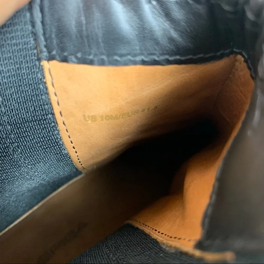 Via Spiga Black Suede Leather Ankle Chunky Boots Moto Biker Classic All Black 10 - Image 9