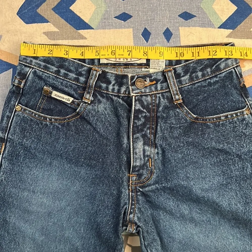 Vintage 90s Y2K Zana Di dragonfly embroidered pocket flare jeans - Image 7