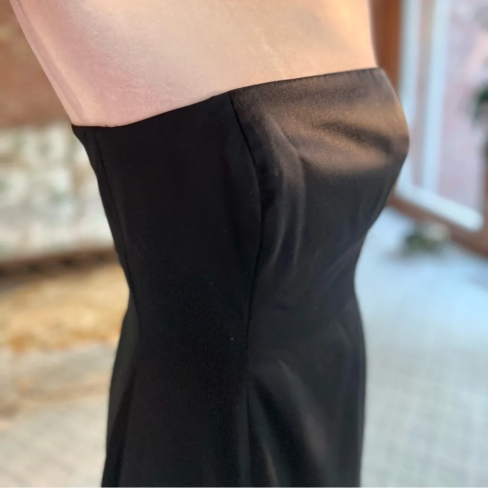 Christina Perrin Dress Evening Strapless Satin Mermaid Train Black 8 Formal - Image 15