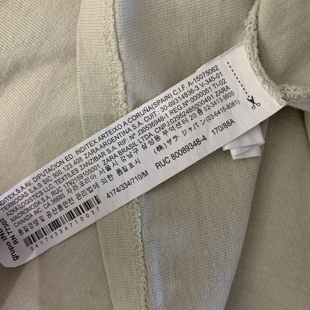 Zara Dress Medium Gray Sleeveless Shoulder‎ Pads Minimal Chic Work - Image 5