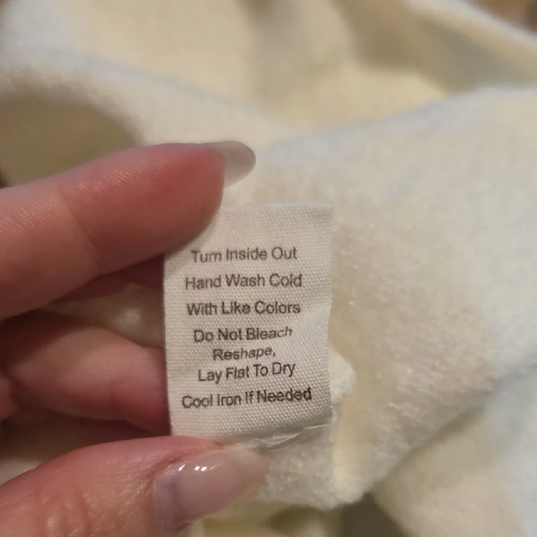 Blu Pepper Color-Block Sweater Tie Back Relaxed Brown Gray White Womens Size M/L - Image 9