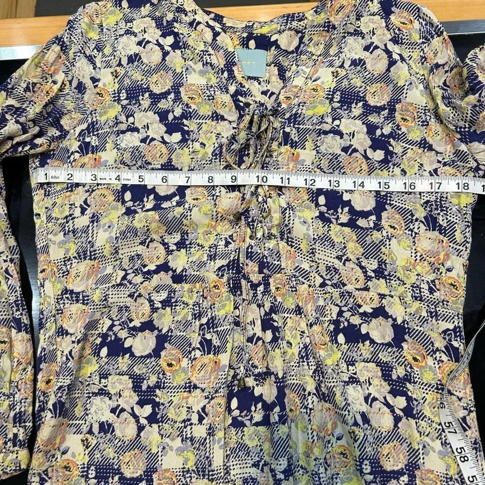 Skies are Blue floral spring print tunic shirt dress size‎ S - Image 6