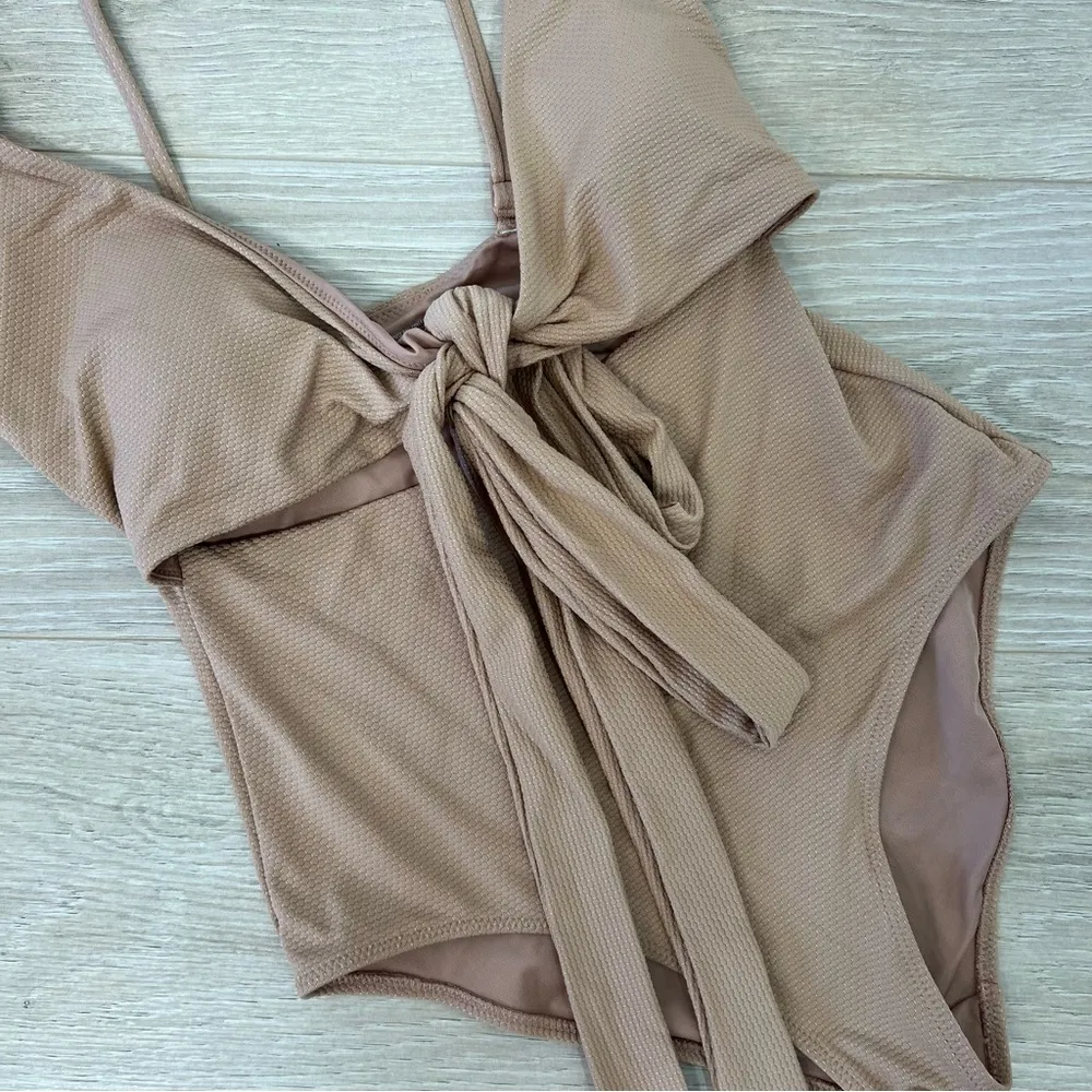 Aerie  Tan Full Coverage One Piece - Image 4