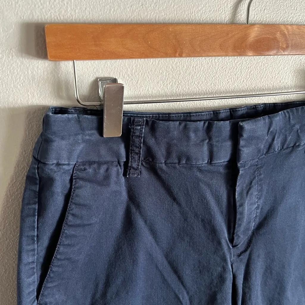 J.Crew Navy Blue Cotton Stretch Chino Shorts Size 6 - Image 2