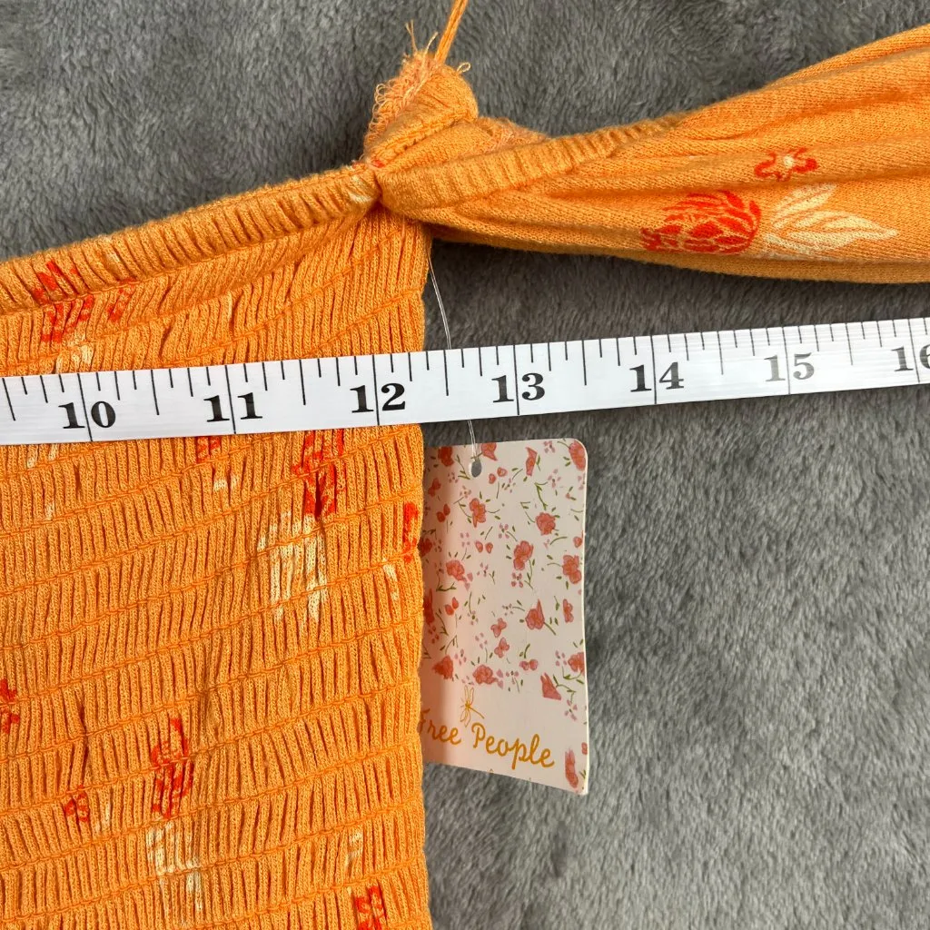 Free People Lana Off Shoulder Tunic Top Women’s Small Golden Poppy Floral NWT - Image 8