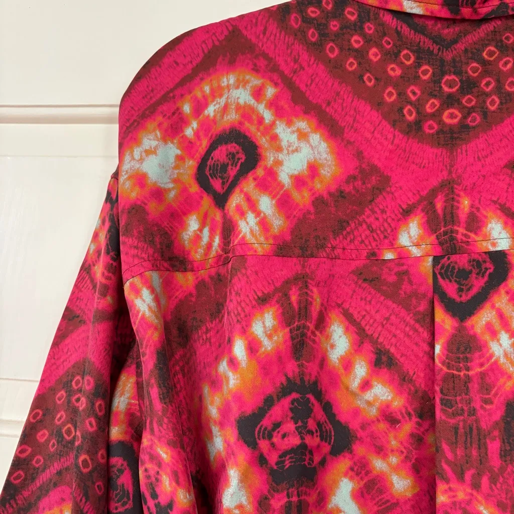 Ulla Johnson Jude Dress Wild Rose Printed Abstract Silk Shirtdress Button Size 4 - Image 16