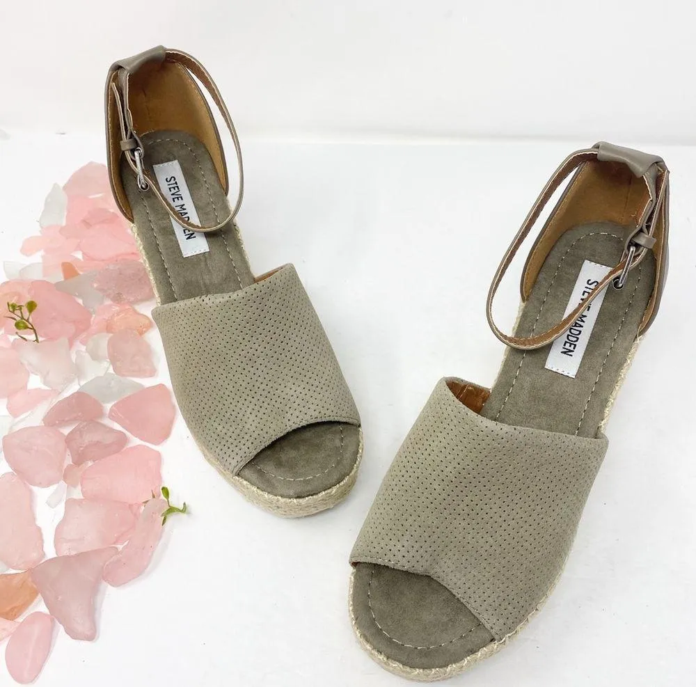 Steve Madden Josey Leather Platform Wedges Sandals Size 10 - Image 4