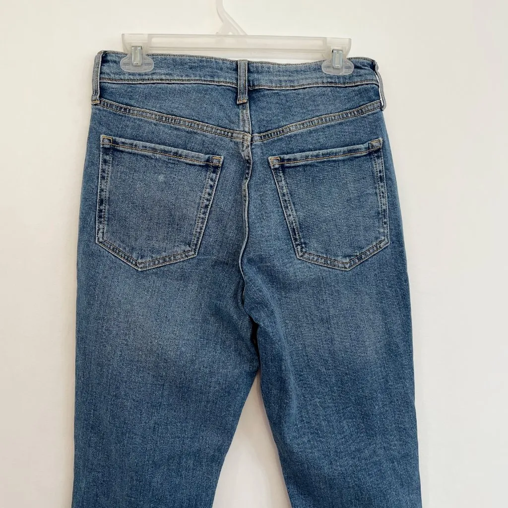NEW NWT OLD NAVY High Waisted OG Straight Ripped Ankle Jeans Medium Cropped Crop - Image 14