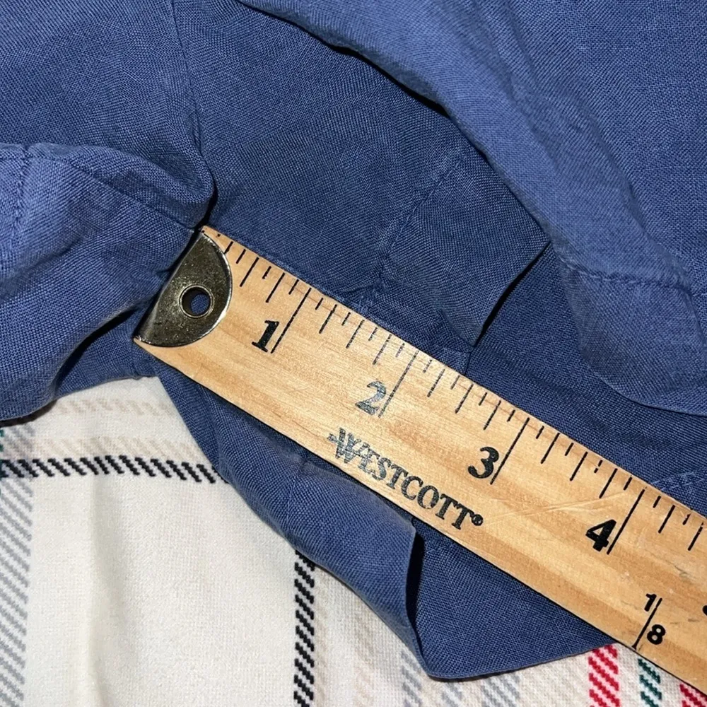 Chelsea & Violet size XL shorts elastic waist indigo blue pockets ties in front - Image 8