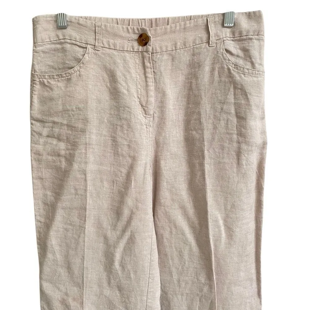 Chico's 100% Linen Pants women’s S cream beige wide leg - Image 3