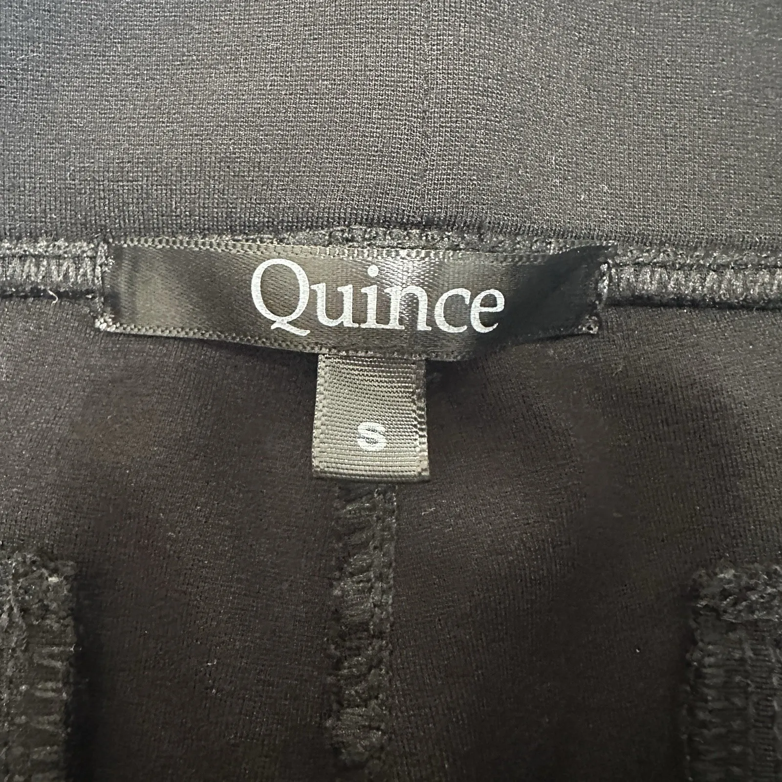 Quince Ultra-Stretch Ponte Straight Leg Pant Black Womens Small Office - Image 5