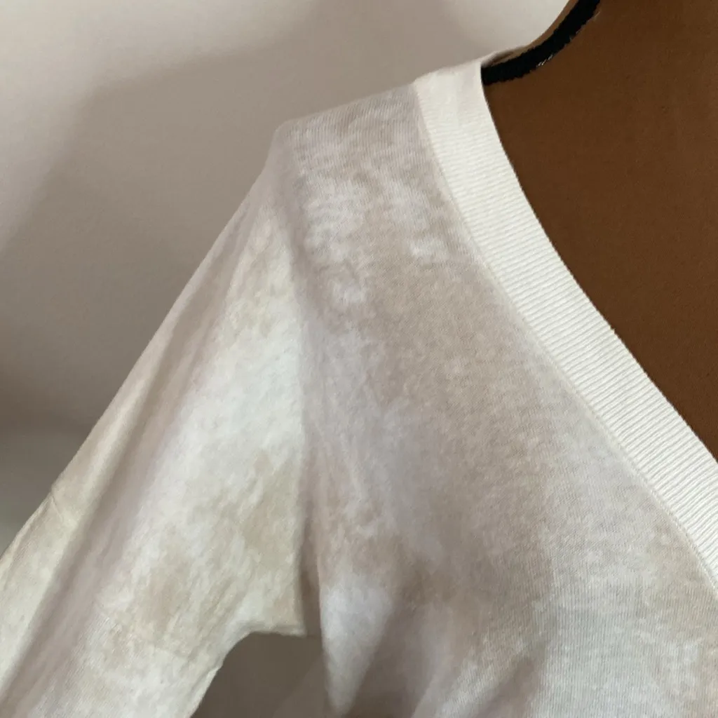 Sanctuary light knit relaxed tie dye chunky button cardigan neutrals size M - Image 7