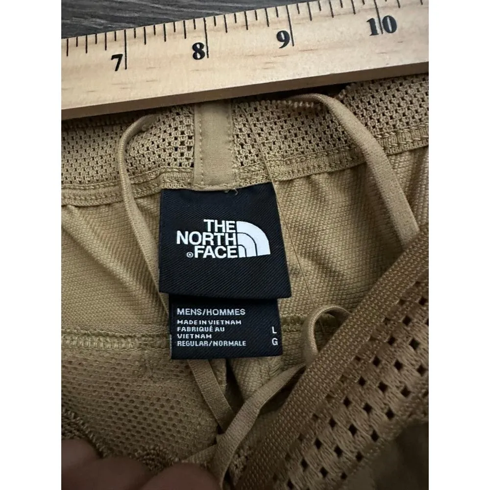 THE NORTH FACE Womens L Tan Pull On Ankle Pants Hiking Travel Elastic Waist - Image 3