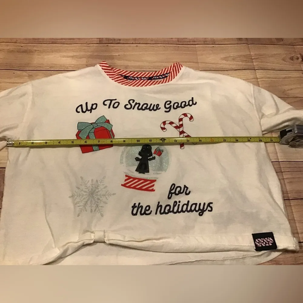 Disney Star Wars Christmas crop top size XS - Image 5
