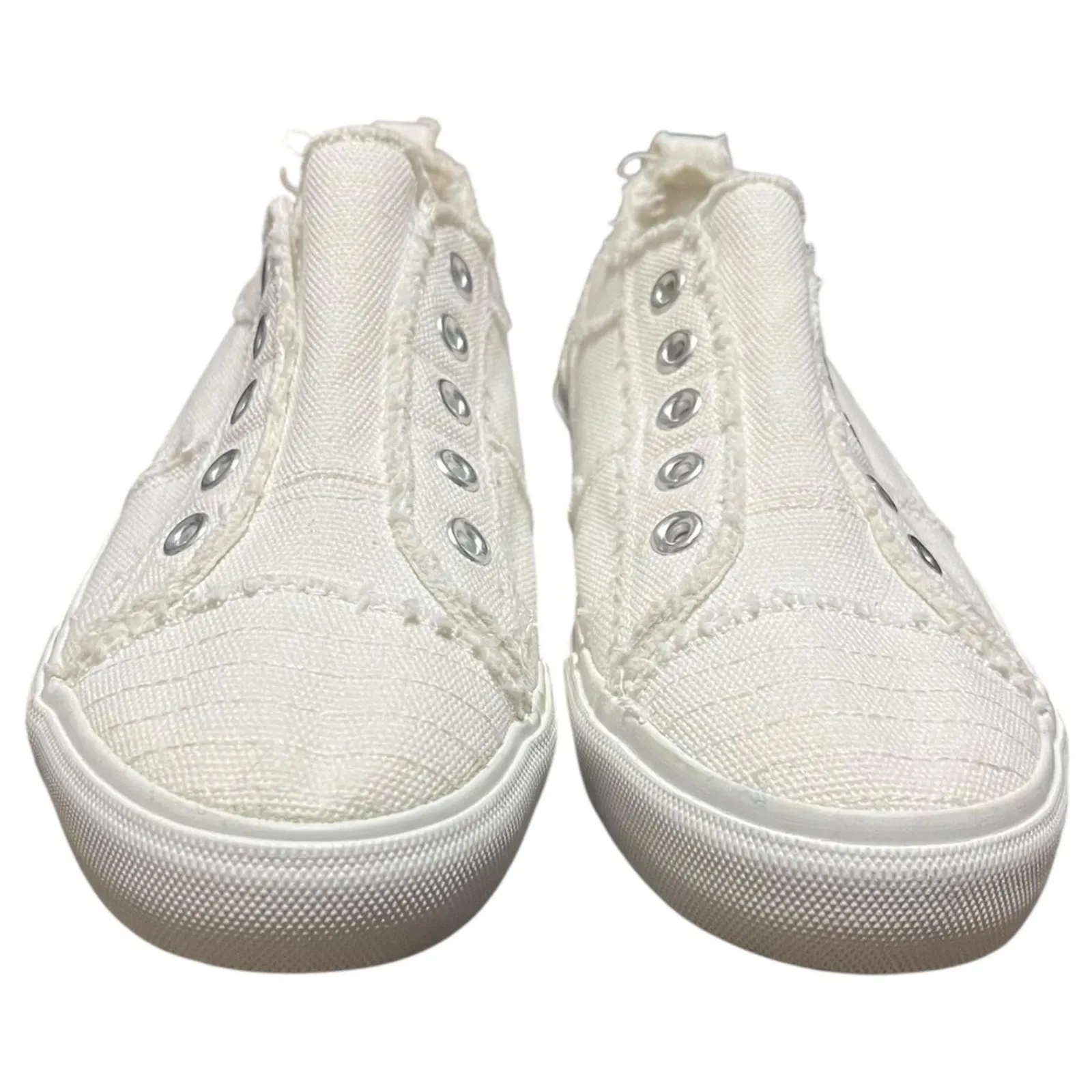 Corkys Babalu Shoes Womens 6 White Slip On Canvas Laceless Casual Sneakers Boho - Image 7