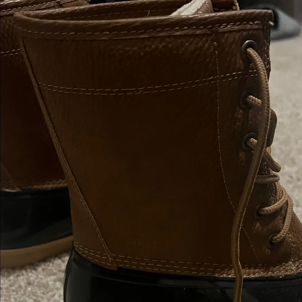 JBU Brown Winter Boots Warm See Photo for Flaw on Inside of Right Boot Size 7.5 - Image 7