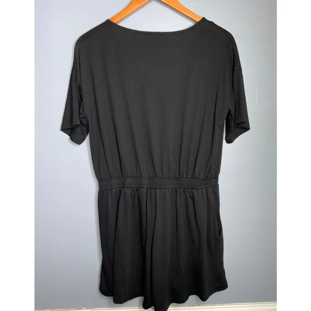 Umgee Black Women's Shorts Romper Pockets Large - Image 3