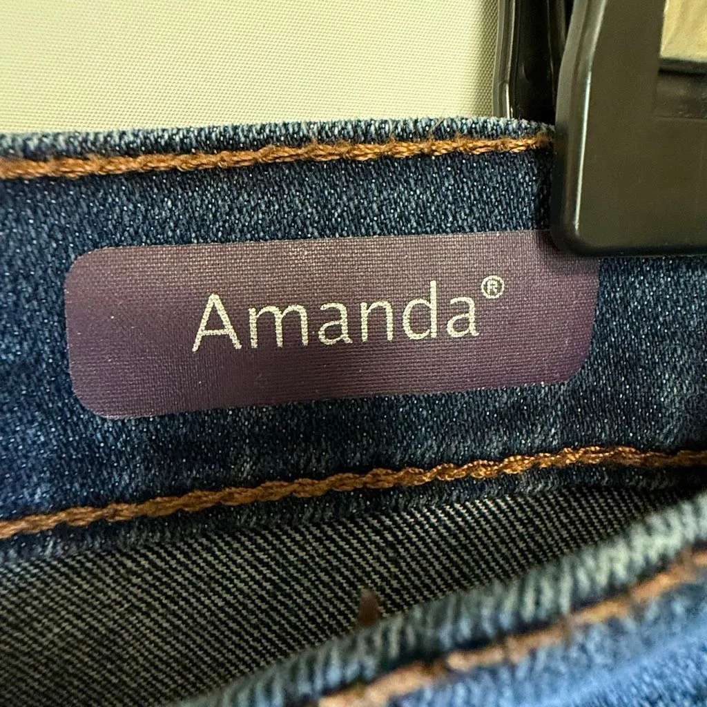 Gloria Vanderbilt Amanda Women's High Rise Denim Jeans Dark Wash Size 14 - Image 8