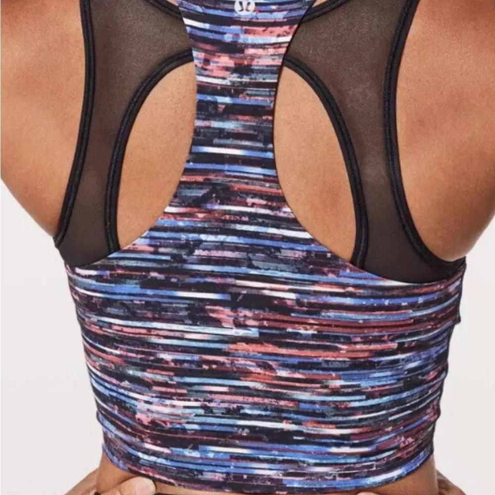 Lululemon break free tank Nulux hinshu alpine multi/black yoga athletic top Sz 6 - Image 2