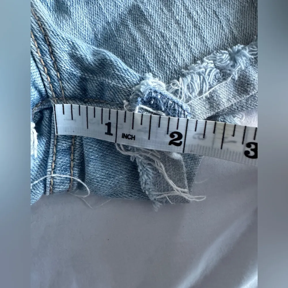 Bullhead Denim Co Ripped Destroyed Distressed Denim Jean Shorts | Size 7 Blue - Image 11