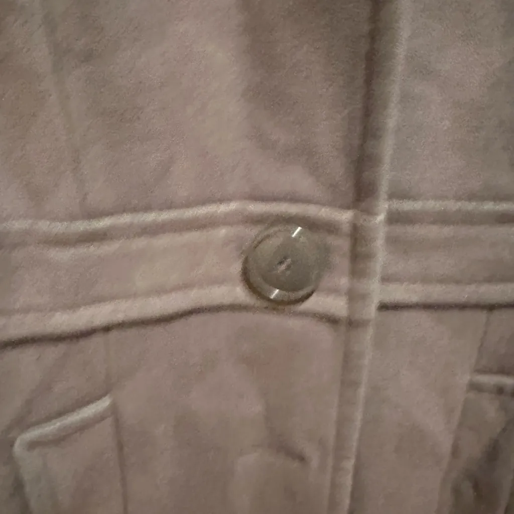 Tulle Anthropologie Wool Blend Pea Coat Lined Women's Gray Medium - Image 3